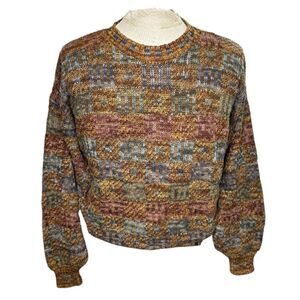 Vintage Crossings Genico Coogie-Style Cotton Knit Sweater Made In USA Size Large